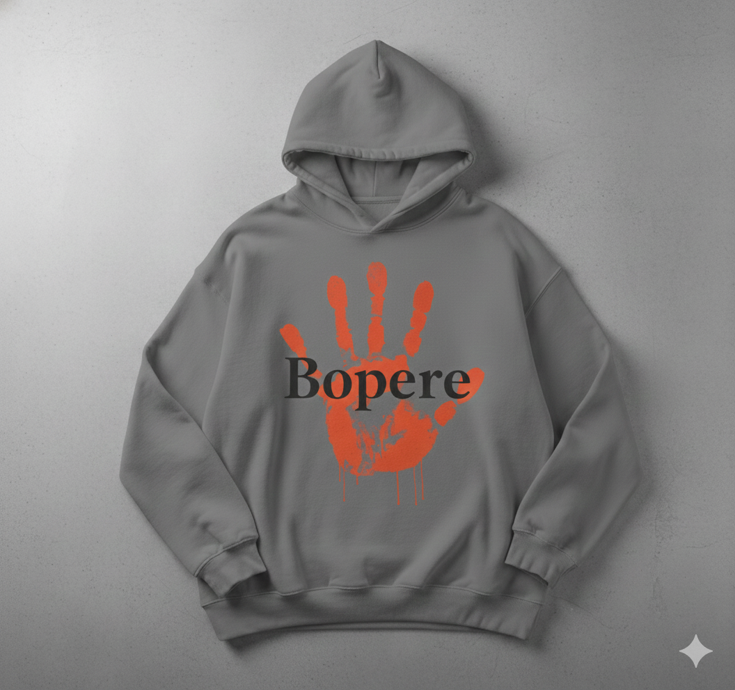 The "Bopere" Crimson Handprint Hoodie